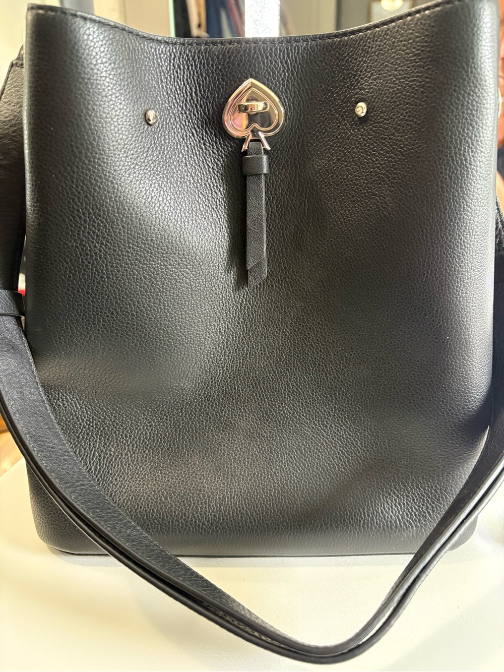kate spade Black Pebbled Leather Shoulder Bucket Bag - Picture 2 of 7